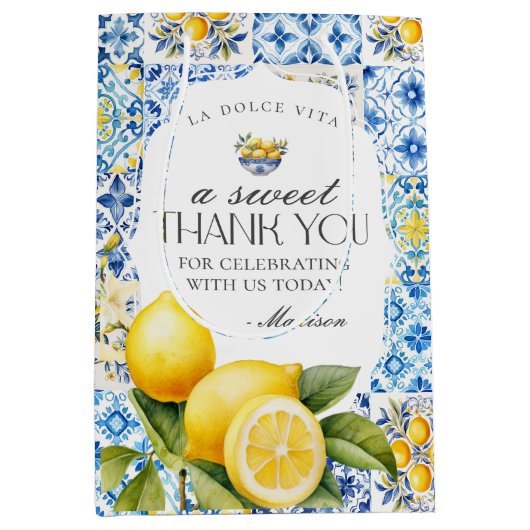 Amalfi-kust Italiaanse Toscaanse Kustlijn Medium Cadeauzakje (Voorkant)