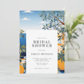 Amalfi-kust Italië Bruidsuitnodiging Kaart (Staand voorkant)