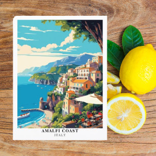Amalfi-kust Italië Reis Retro Briefkaart