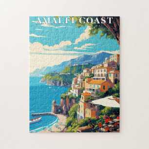 Amalfi-kust Italië Retro Reizen Vintage Stijl Legpuzzel