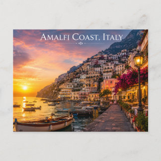 Amalfi-kust Italië Zonsondergang Reizen Briefkaart
