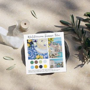 Amalfi-kust Mediterraan Tegels Kleurenpalet Kaart