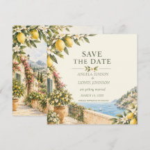 Amalfi-kust Positano Citroen Save the Date