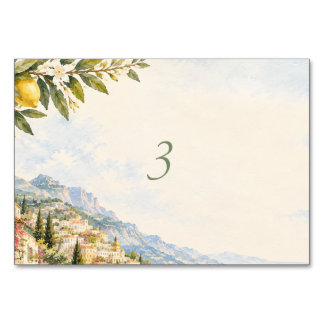 Amalfi-kust Positano Citroen Watercolor Trouw Kaart