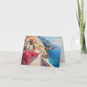 Amalfi-kust Positano Italië Dankkaart Bedankkaart