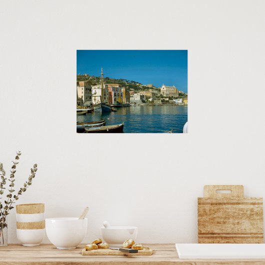 Amalfi kust, Salerno-waterfront Poster (Keuken)