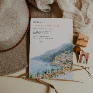 Amalfi-kust Trouwuitnodiging Kaart