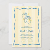 Amalfi Lemon All-in-One Handwritten Bridal Shower Kaart (Voorkant)