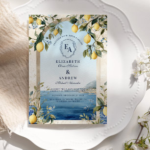 Amalfi Lemon Italiaanse kust bruiloft Kaart