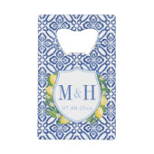 Amalfi Lemons Carreaux Bleus Mariage Monogramme Fa (Devant)