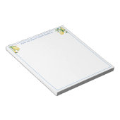 Amalfi Lemons Powder Blue Personalized Notepad Notitieblok (Schuin)