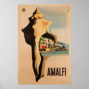 Amalfi Print Italië Reisposter Italiaanse Kunst