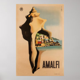 Amalfi Print Italy Travel Poster Italian Art