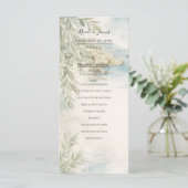 Amalfi Reverie Mediterranean Coast Wedding Program Menu (Staand voorkant)