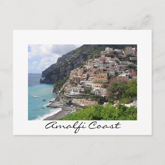 Amalfi village de la côte Positano carte postale b (Devant)