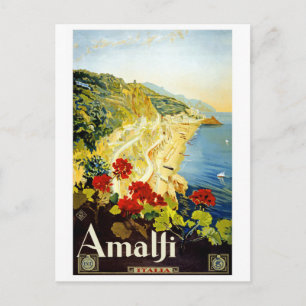 Amalfi Vintage Travel Poster Briefkaart