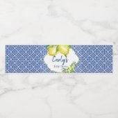 Amalfi Waterverf Lemon douche Waterfles Etiket (Enkel label)