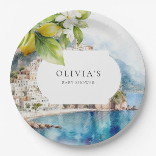 Amalfikust Italiaanse Lemon Mediterrane Partij Papieren Bordje