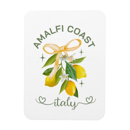 Amalfikust Italië Lemon & Bow – gepersonaliseerd Magneet (Verticaal)