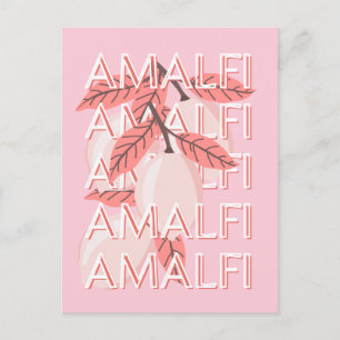 Amalfikust, Italië Reiskunst, Zomerreizen Kunst Briefkaart