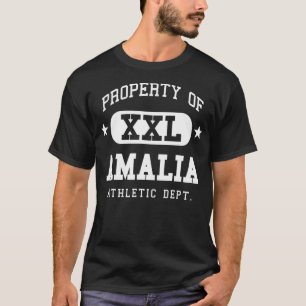 Amalia Athletic Name Family Retro Sport Fu T-shirt