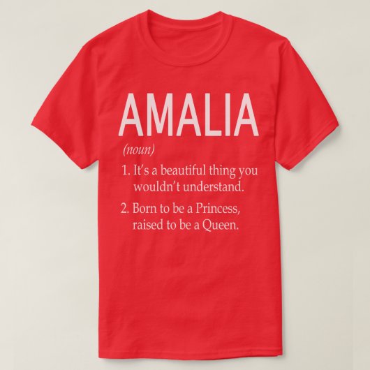 Amalia Naam Gift T-shirt (Design voorkant)