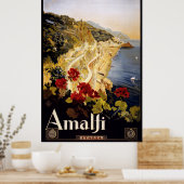 Amalie kustlijn Italië oud poster (Keuken)
