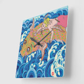 Amami is een meisje. vierkante klok (Hoek)