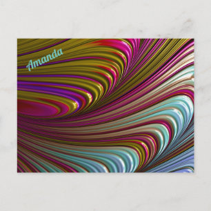 AMANDA~ 3D Fractal Design Pattern ~ Snoep Treat ~ Briefkaart