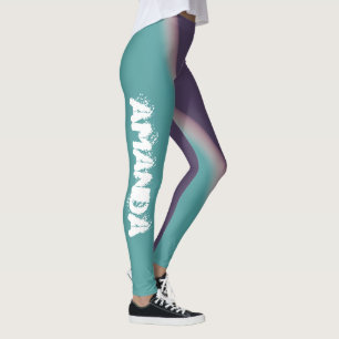 Amanda Ajoutez Votre Nom Leggings Art Abstrait