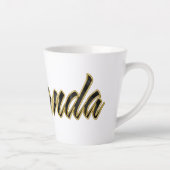 Amanda black gold Lettering Latte Tasse (Droite)