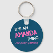 Amanda ding dat je niet zou begrijpen nieuwigheid sleutelhanger (Achterkant)
