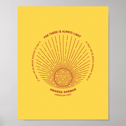 Amanda Gorman Inauguration Poem 202 Poster (Voorkant)