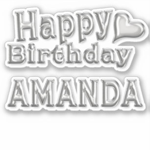 Amanda Happy Birthday Autocollants
