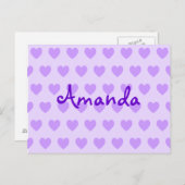 Amanda in het Paars Briefkaart (Voorkant / Achterkant)