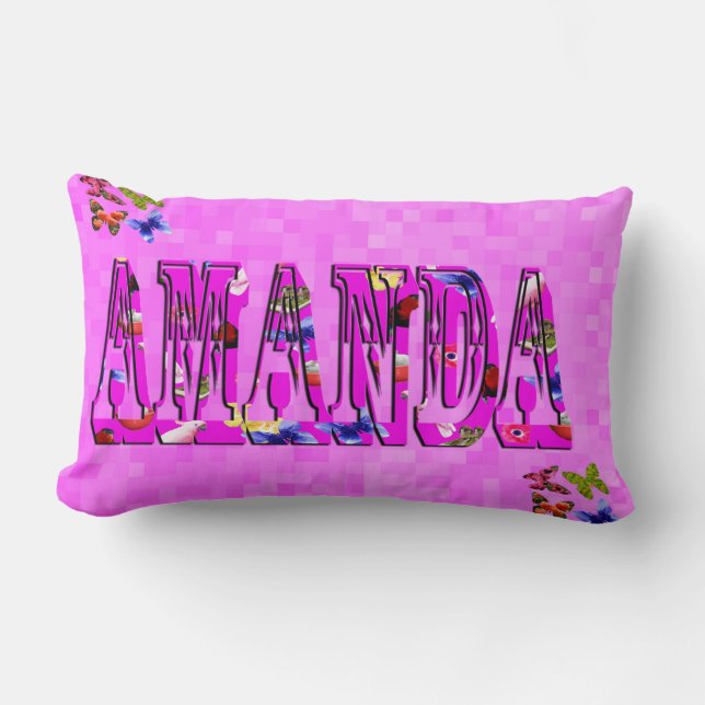 Amanda Name Logo, Kussen (Voorkant)