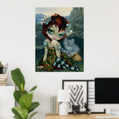 Amanda Palmer Tarot: De Fool ART PRINT-fee kat Poster (Thuiskantoor)