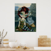 Amanda Palmer Tarot: De Fool ART PRINT-fee kat Poster (Keuken)