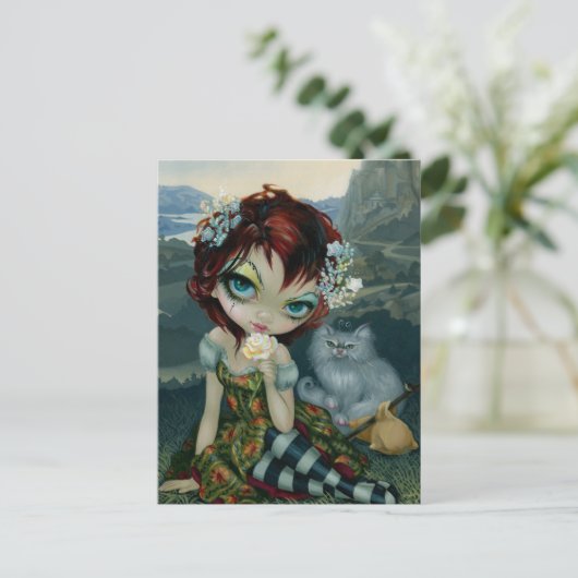 "Amanda Palmer Tarot:  Het Briefkaart "Fool" (Staand voorkant)