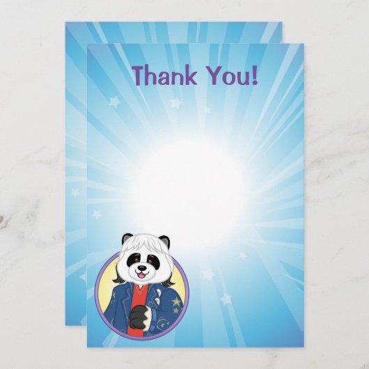 Amanda Panda Bedankkaart (Voorkant / Achterkant)