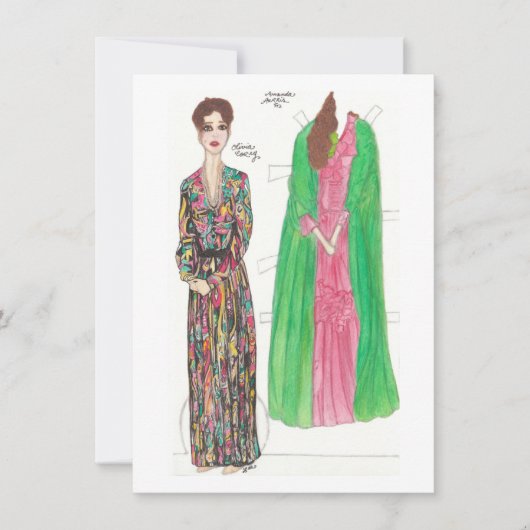 Amanda Paper Doll Kaart (Voorkant)