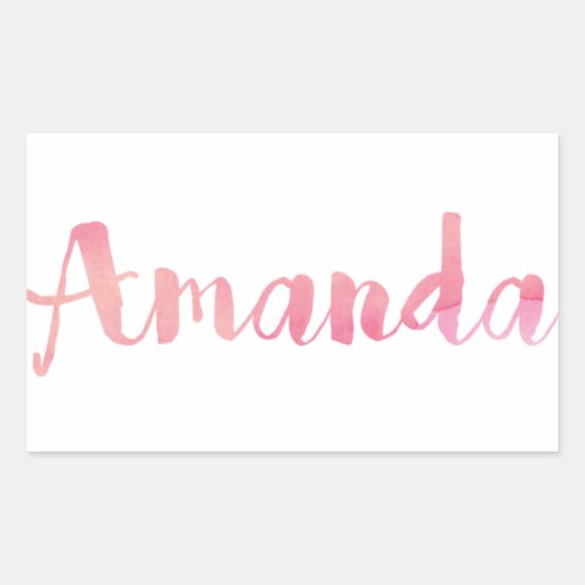 Amanda Rechthoekige Sticker (Voorkant)