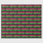 Amanda Vorname Name Graffiti red green Cadeaupapier (Vlak)