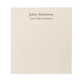 Amandel Kleur Plain Elegant Professioneel Modern Notitieblok