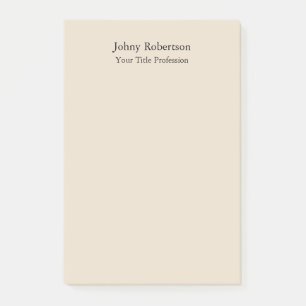 Amandel Kleur Plain Elegant Professioneel Modern Post-it® Notes