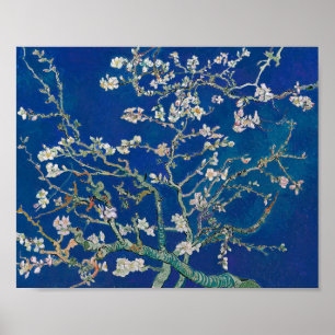 Amandelbloesem (Indigo) Van Gogh Poster