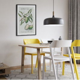 Amandelen,  Poster met botanische illustratie