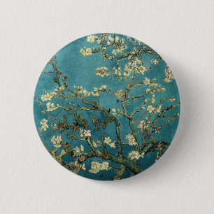 Amandelfilialen in Bloom Ronde Button 5,7 Cm