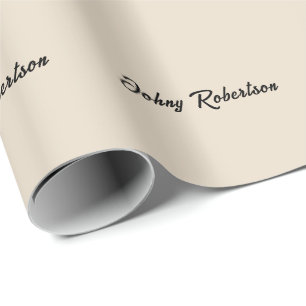 Amandelkleur Eenvoudig Elegant Professioneel Minim Cadeaupapier
