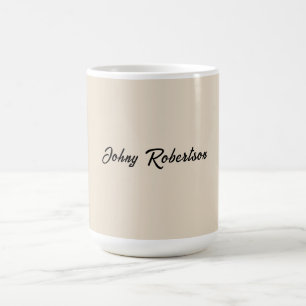 Amandelkleur Eenvoudig Elegant Professioneel Minim Koffiemok